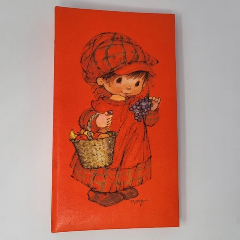 Vintage Hallmark Cards‎ Photo Album 1972 Orange Young Girl 10in x 5.5in